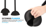 ToiletBuddies Toilet Brush & Plunger Set - Toilet Bowl Brush and Holder, 2 in 1 Bristle Toilet Brush & Plunger Set for Bathroom