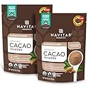 Navitas Organics Cacao Powder - Cocoa Powder Substitute 1:1, For Hot Chocolate, Baking & More - Regenerative Organic Certified, Non GMO, Fairtrade, Gluten Free, Non-alkalized (16oz. Bag, Pack of 2)