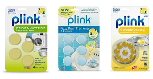 Plink Washer, Dishwasher and Drain Freshener Cleaner Bundle