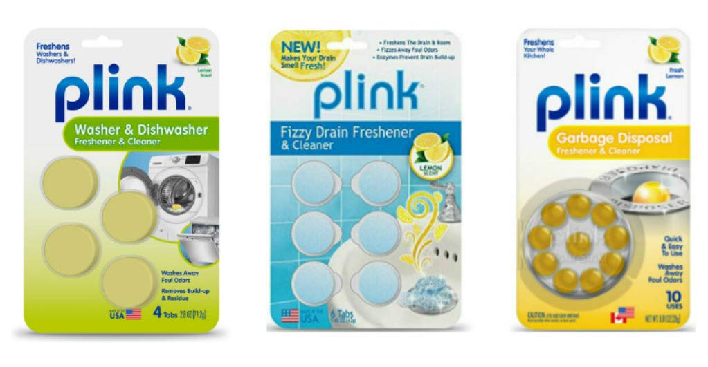 Plink Washer, Dishwasher and Drain Freshener Cleaner Bundle