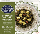 Saffron Road Frozen Spinach Palak Paneer - Seed Oil Free, No Artificial Ingredients, Gluten-Free, Vegetarian - 10 Ounce