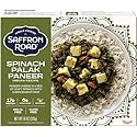 Saffron Road Frozen Spinach Palak Paneer - Seed Oil Free, No Artificial Ingredients, Gluten-Free, Vegetarian - 10 Ounce