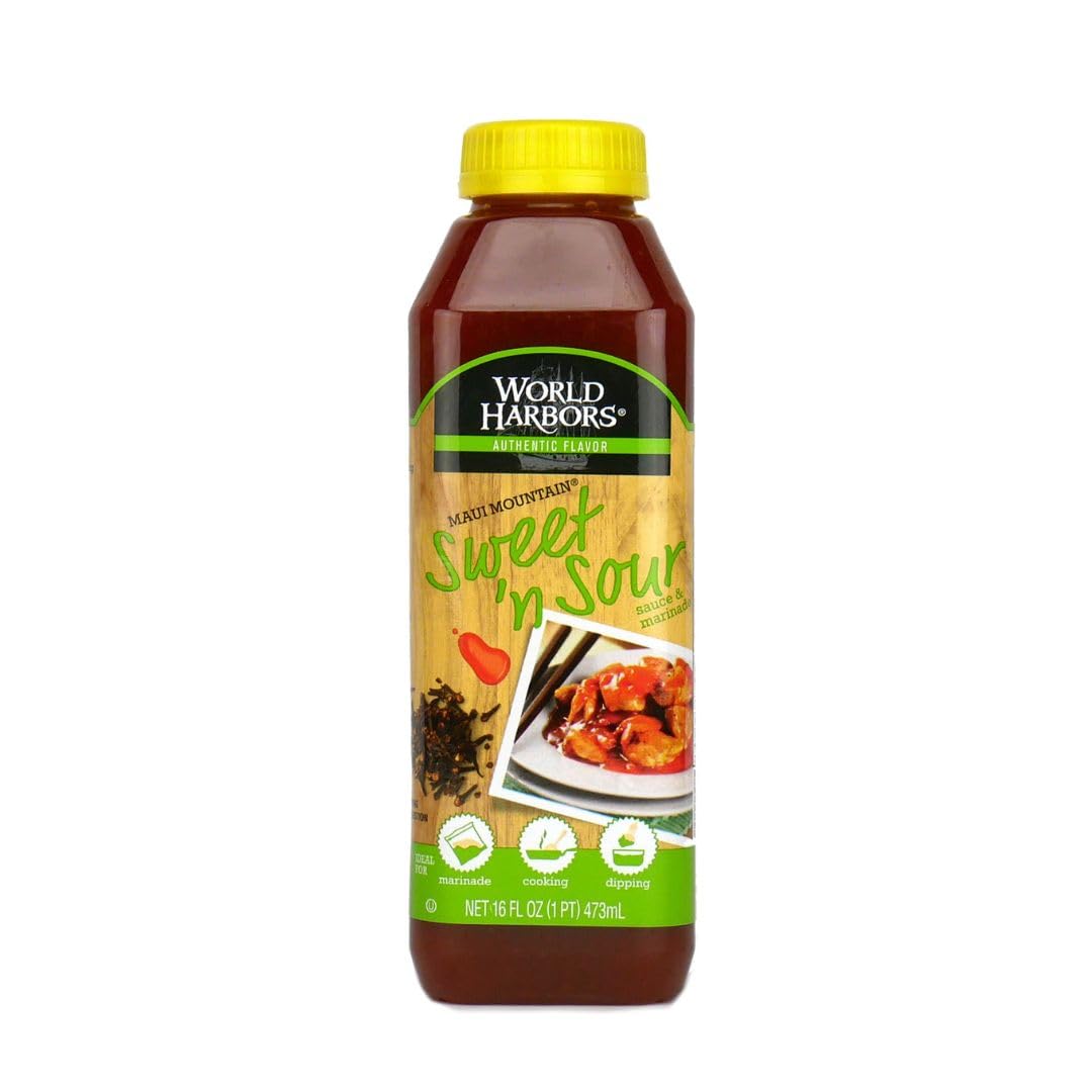 World Harbors Maui Sweet and Sour Sauce - Hawaii Style Perfect for Dipping, Dumplings, Chicken Nuggets, Various Meats Including Beef, Pork, Seafood