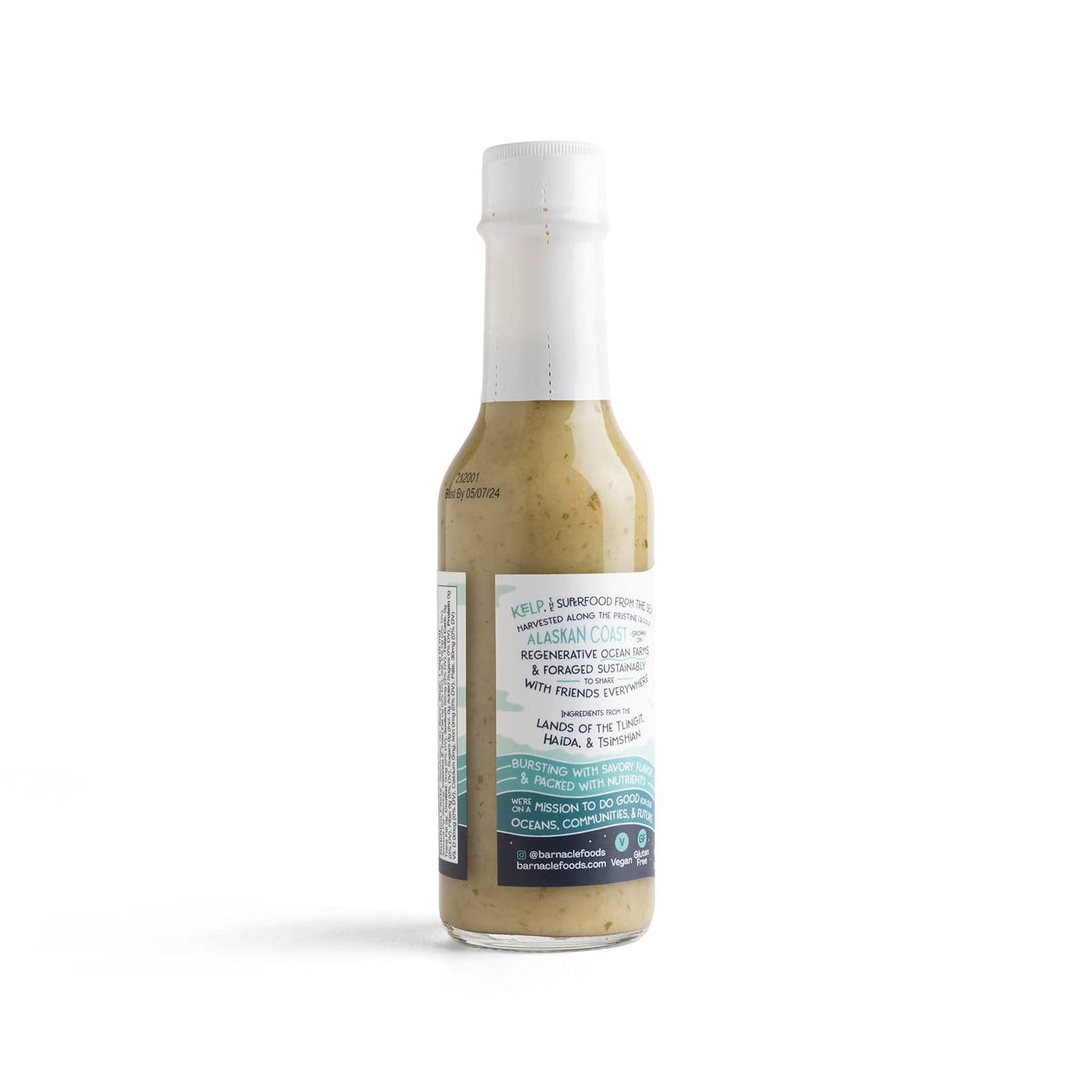 Barnacle Foods Serrano Bullwhip Kelp Hot Sauce | Kelp & Serrano Peppers | Made in Alaska | Delicious Savory Umami Flavor & Heat | Packed with Vitamins