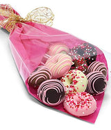 From You Flowers I Love You Donut Bouquet - Belgian Chocolate Covered Donuts & Donut Holes Gift for Anniversary & Romance