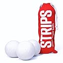 STRIPS Wool Dryer Balls - XL 3-Pack Premium Natural Fabric Softener - Reduces Clothing Wrinkles and Saves Drying Time, Reusable Wool Balls for Dryer