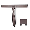 Hiware All-Purpose Shower Squeegee for Shower Doors, Bathroom, Window and Car Glass - Bronze, Stainless Steel, 10 Inches