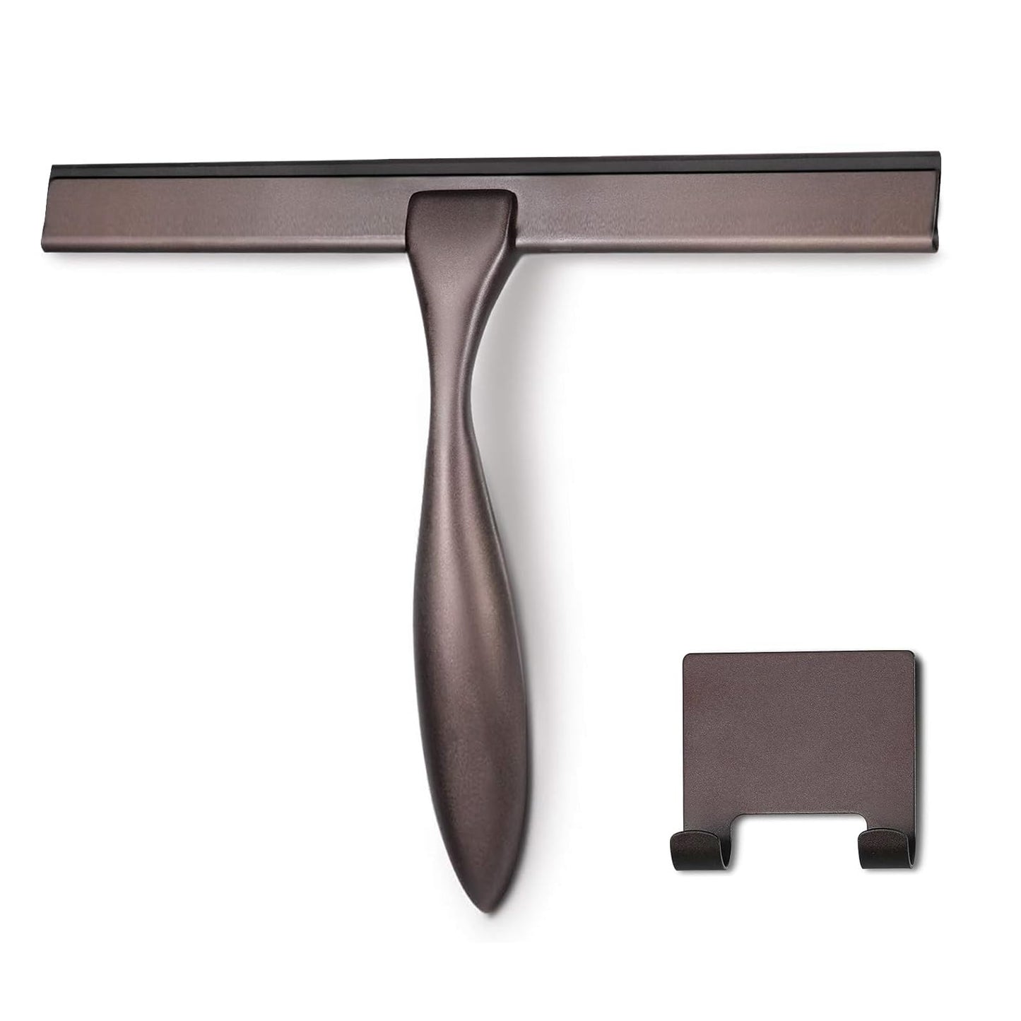 Hiware All-Purpose Shower Squeegee for Shower Doors, Bathroom, Window and Car Glass - Bronze, Stainless Steel, 10 Inches