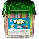 Sour Punch Twists, Sour Candy 6" Individually Wrapped Chewy Candy, 4 Assorted Fruity Flavors