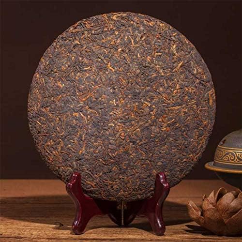 Jin ZHen Ripe Puerh Tea Cake 12.59 oz Shu Puer Aged Fermented Puerh Pu erh Black Tea for Daily Drink and Gift