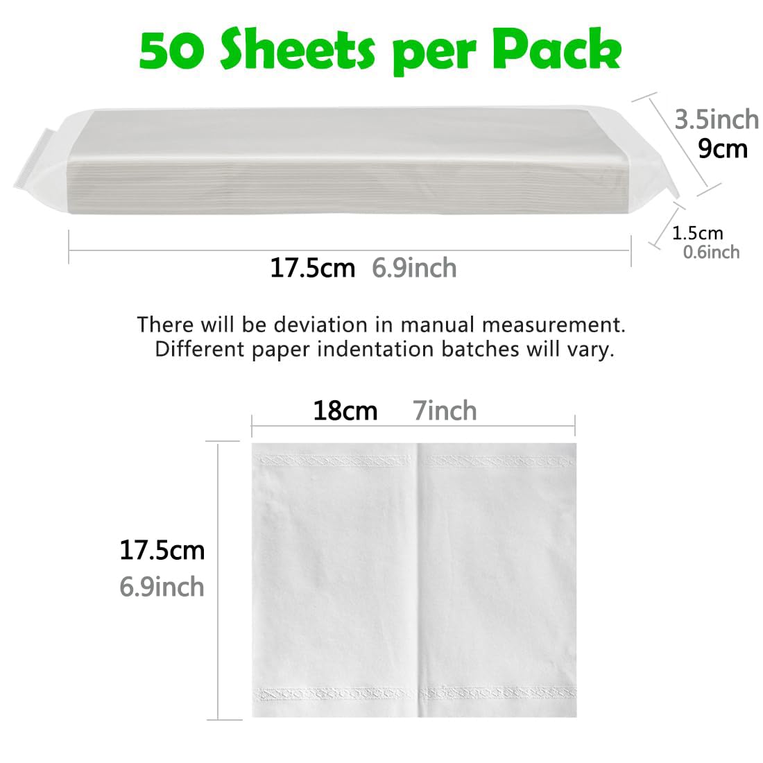 Car Tissue Refills, 600 Sheets Disposable Soft Facial Tissues Napkin, Travel Size Pack for Car Visor Tissue Holder or Purse, 50 Sheets per Pack