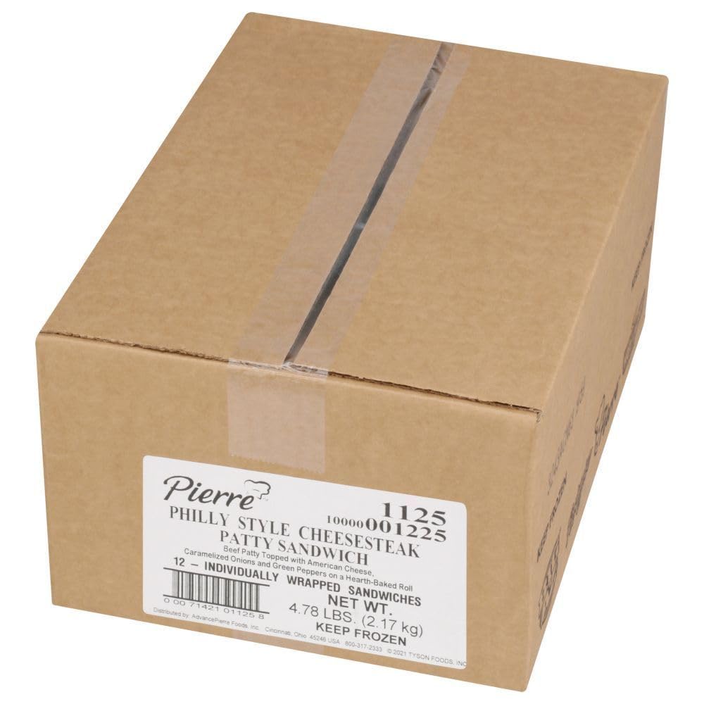 Pierre Philly Style Cheesesteak Sandwich, 6.2 Ounce -- 12 per case.