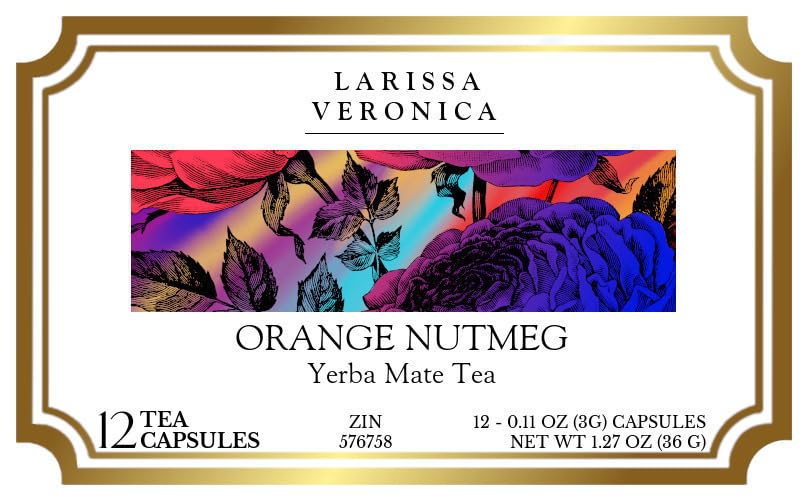 Orange Nutmeg Yerba Mate Tea (Single Serve K-Cup Pods) (12 pods, ZIN: 576758) - 2 Pack