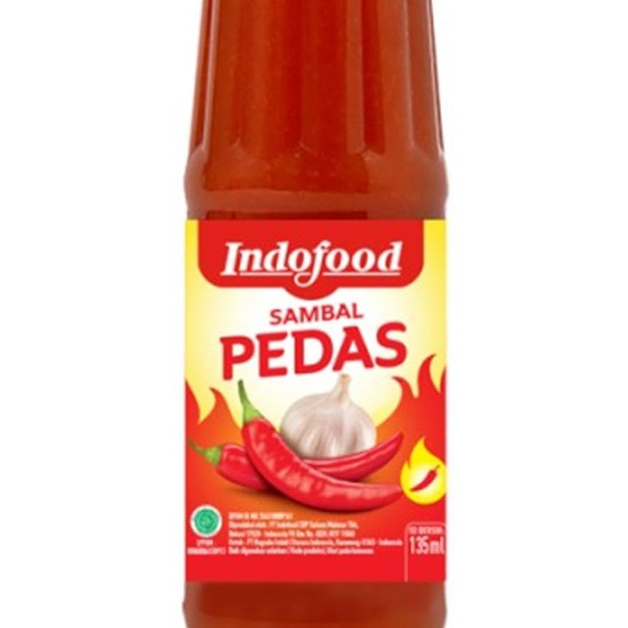Indofood Sambal Pedas - Hot Sauce, 140 ml (1 bottle)