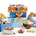 Broadway BasketeersGift Basket with Gourmet Cookies, Popcorn & Candy Assortment for Memorial Day, Mom, Birthday, Thank You, Sympathy, Kosher