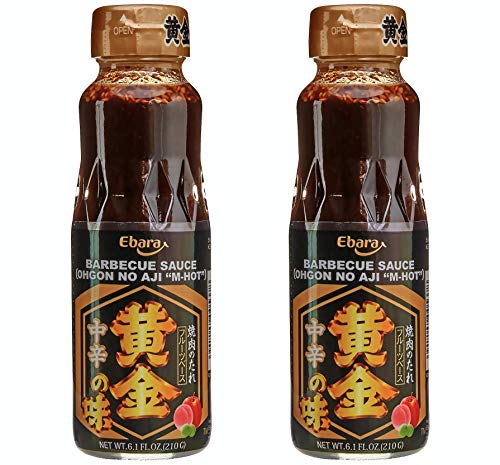 [Pack of 2, Medium Hot] [Produt of Japan] Ebara Ogon No Aji Fruit Base Yakiniku BBQ Sauce - 6.1 Fl Oz