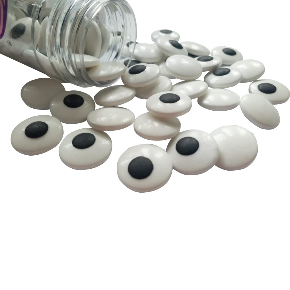 2 Bottles Candy Eyeballs Eyes Cake Cupcake Toppers Cookie Decorations,Two Size Mixed, Edible Dessert Sprinkles for Halloween Christmas Cake Cupcakes