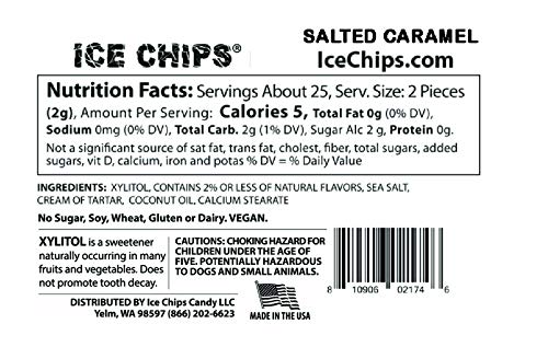 ICE CHIPS Xylitol Candy 3 Pack Assortment (Chocolate Brownie, Salted Caramel, Orange Cream)