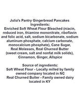 Julias Pantry Gingerbread Pancake Mix 5 Lbs