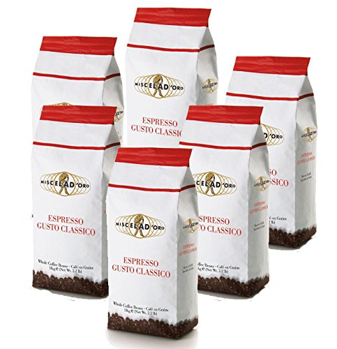 Miscela D'oro Gusto Classico Whole Beans 6-2.2 Pound Bags - The Best Espresso