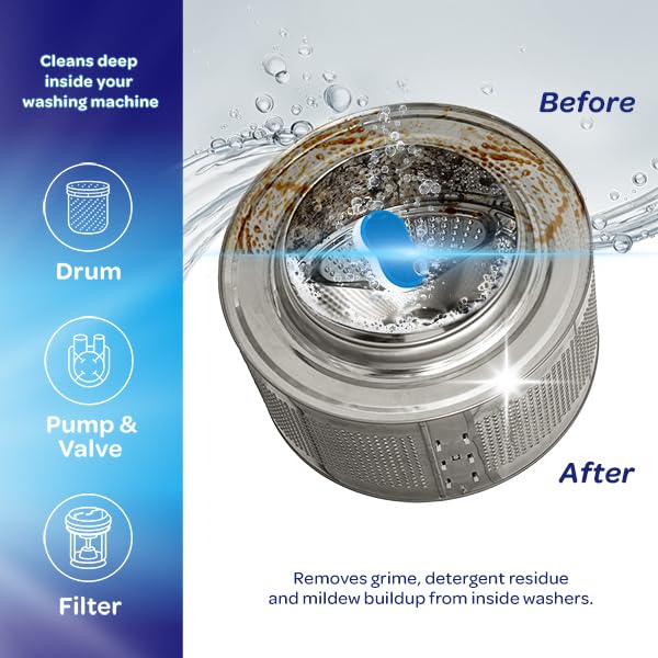 Infiniti Clean Washing Machine Cleaner Tablets 8 Pack - Washer Machine Cleaner Tablets for Top Loader