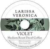 Violet Medium Roast Decaf Coffee (Single Serve K-Cup Pods) (Gourmet, Naturally Flavored, Whole Coffee Beans) (12 pods, ZIN: 574985)