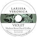 Violet Medium Roast Decaf Coffee (Single Serve K-Cup Pods) (Gourmet, Naturally Flavored, Whole Coffee Beans) (12 pods, ZIN: 574985)