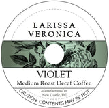 Violet Medium Roast Decaf Coffee (Single Serve K-Cup Pods) (Gourmet, Naturally Flavored, Whole Coffee Beans) (12 pods, ZIN: 574985)