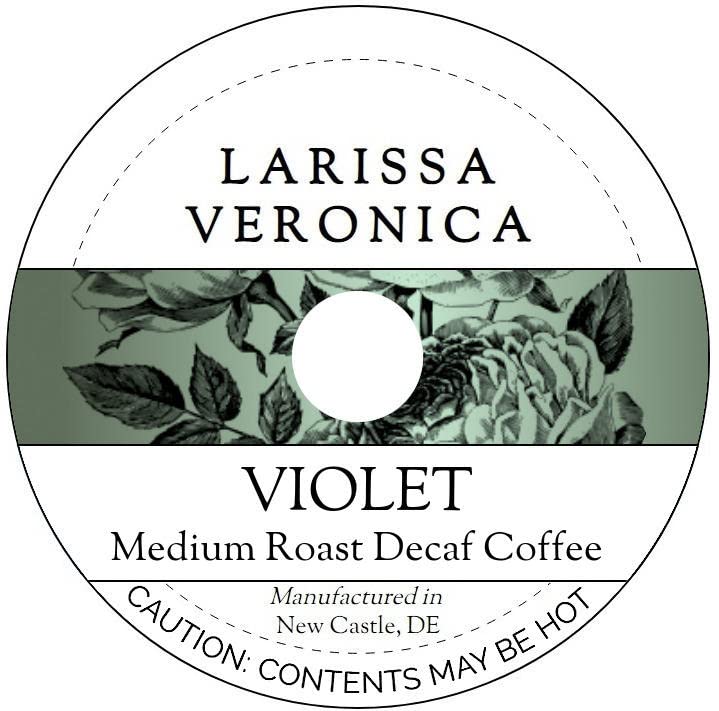 Violet Medium Roast Decaf Coffee (Single Serve K-Cup Pods) (Gourmet, Naturally Flavored, Whole Coffee Beans) (12 pods, ZIN: 574985)