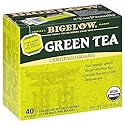 Bigelow Tea Organic Green Teabags Box, Caffeinated, 40 Count (Pack of 6)