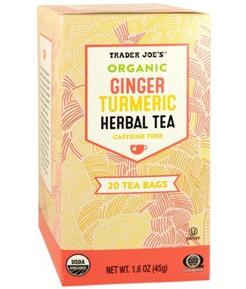 Trader Joe's Organic Ginger Turmeric Herbal Tea 20 ct (Pack of 2)