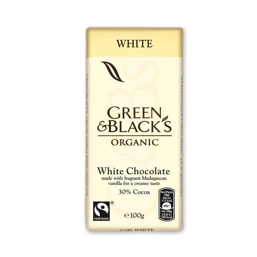 GREEN & BLACKS Organic White Chocolate Bar, 3.5 OZ