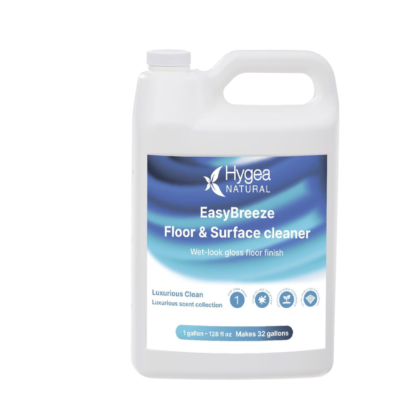 Hygea Natural EasyBreeze pH Neutral Floor Cleaner & All-Purpose Surface Cleaner - Wet-Look Gloss Finish - Tough on Dirt & Grease - Safe for Kids