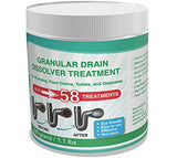 Septifix Granular Drain Dissolver Treatment Especially Created For Septic Tank Owners - 100% Natural Live Bacteria Powder - Drain Hair Clog Remover +