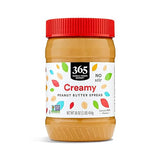 365 by Whole Foods Market, Creamy Peanut Butter Spread, No Stir, 16 Ounce