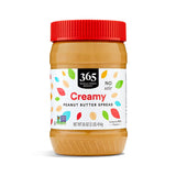 365 by Whole Foods Market, Creamy Peanut Butter Spread, No Stir, 16 Ounce