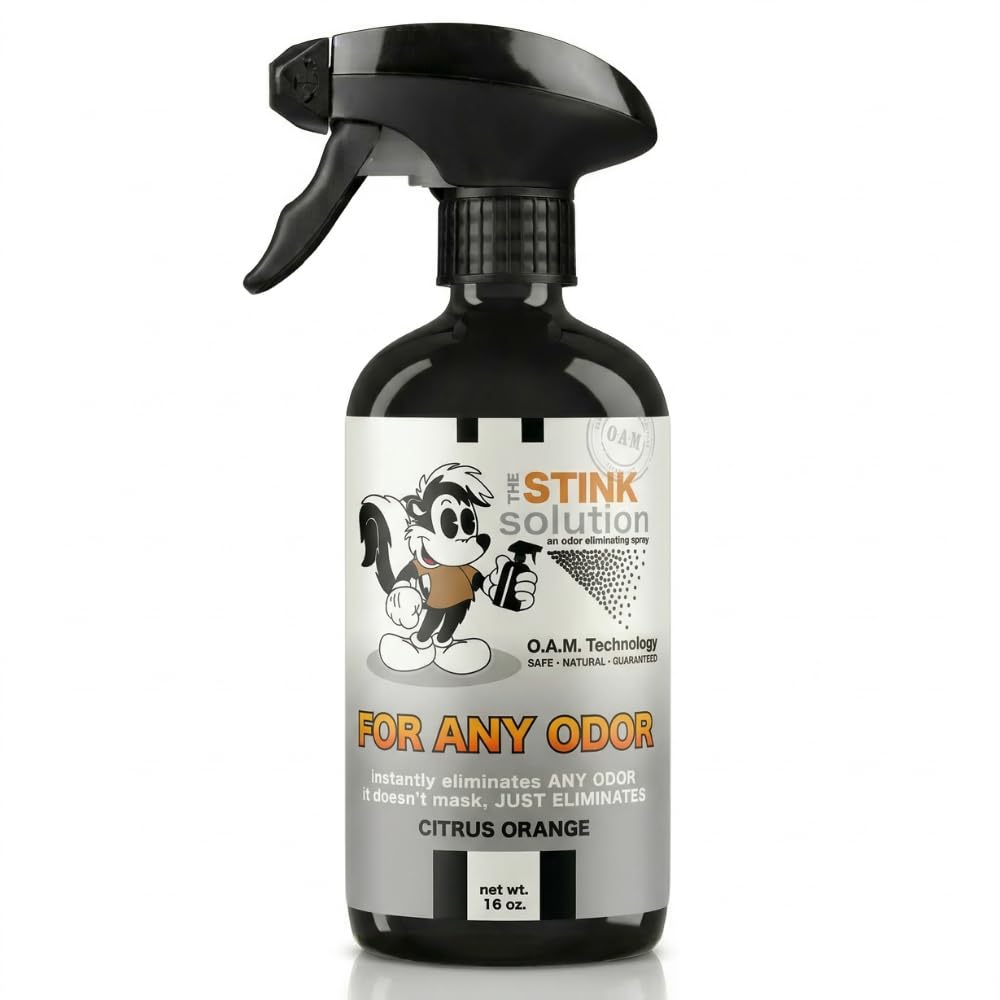 The Stink Solution Citrus Orange For Any Odor Eliminating Spray For Sweat, Urine, & Foul Odors. Safe To Spray On Clothes, Furniture, Mattresses