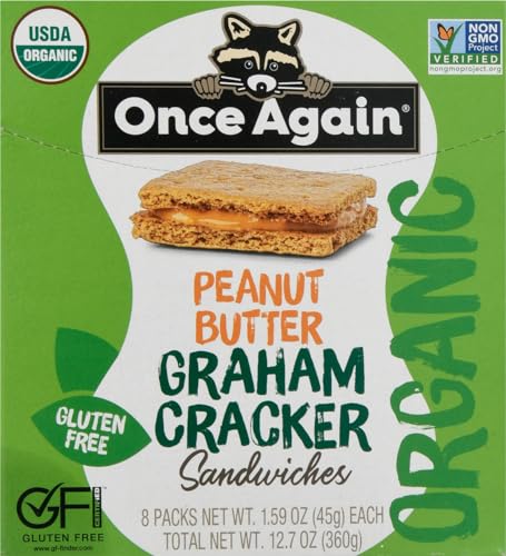 Once Again Organic Peanut Butter Graham Cracker Sandwich 8 Pack, 1.59 OZ