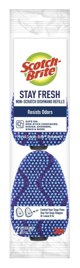 Scotch-Brite Odor Resist Non-Scratch Dishwand Refill, 2 Dish Wand Sponge Refills, Removes Stuck-on Food, Best for Nonstick Pots and Pans, Glass, Tubs
