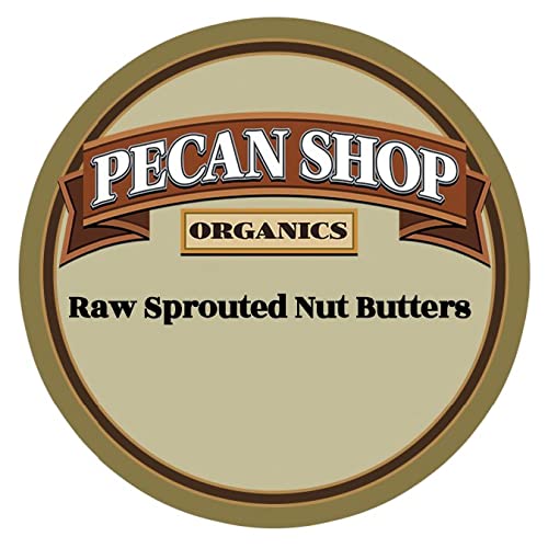 Pecan Shop Texas Native Pecan Butter-Wild-harvested Raw Sprouted, Unsalted Family Recipe Crunchy Jar 4 ounce