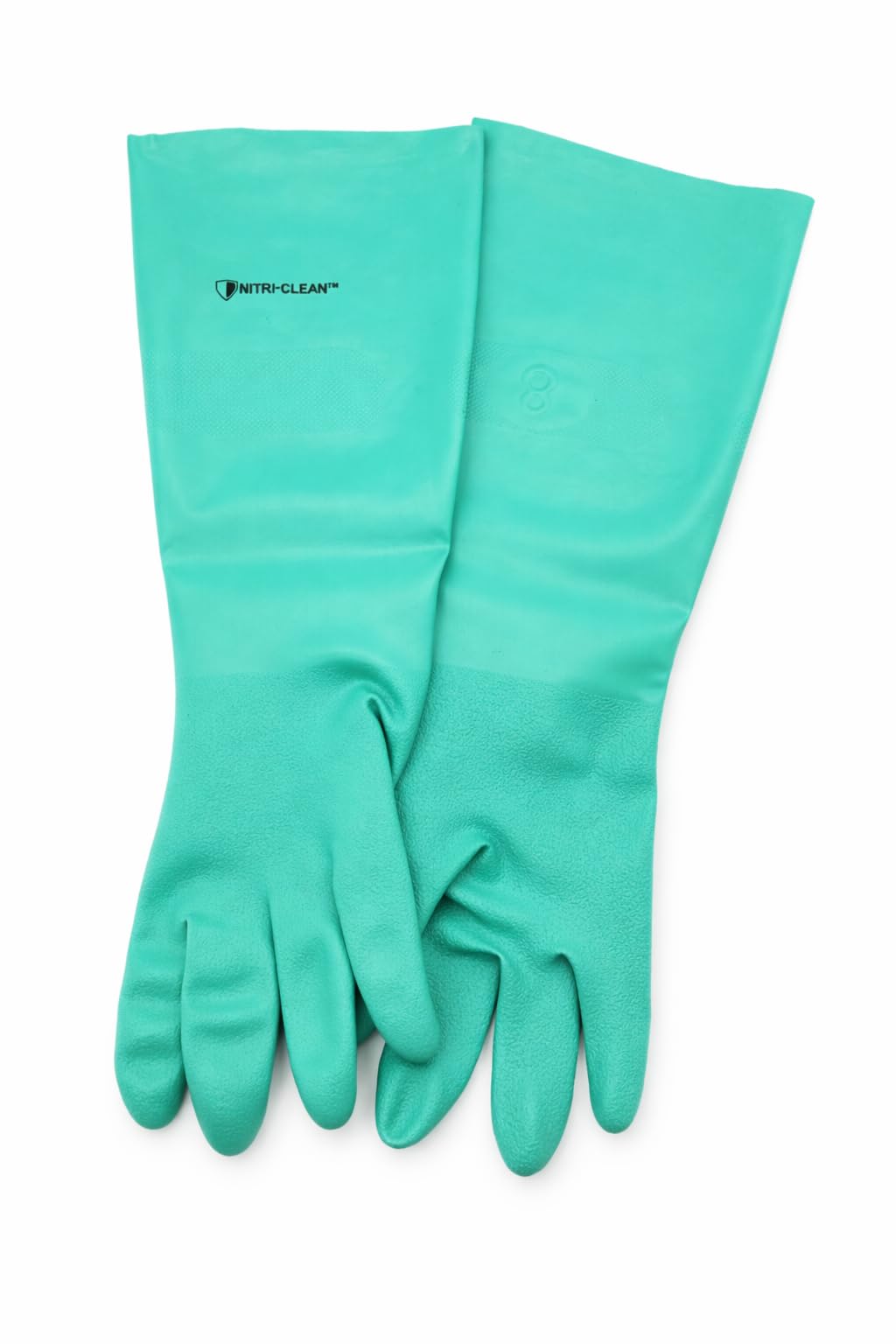 Nitri-Clean, Green Nitrile, 22mil, 18" Length, Unlined Gloves, Size Large, Sold By Pair