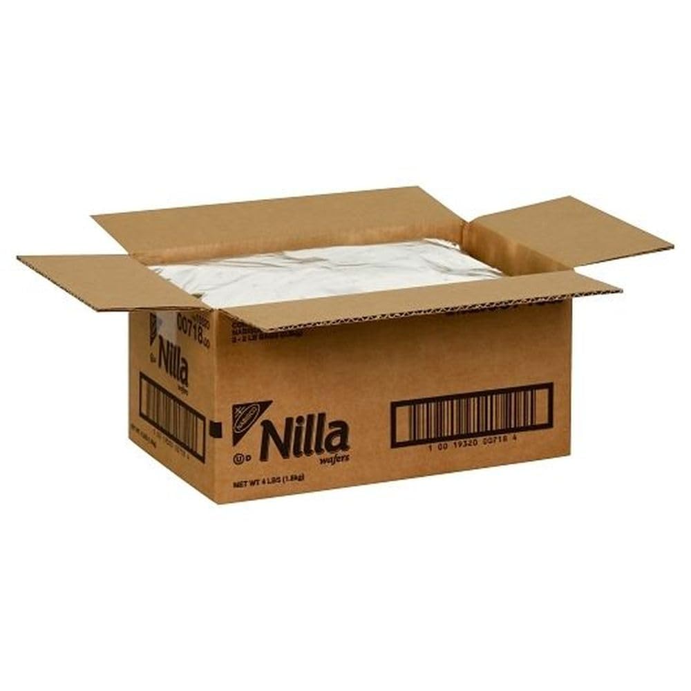 NABISCO Nilla Vanilla Wafer Cookies, Classic Sweet Snack, 2 Pound Pouch (Pack of 2) for Desserts & Baking