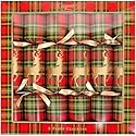 Caspari Reindeer Tartan Celebration Party Favors - Includes 6 Luxury Paper Favors with Surprise Trinkets, Crowns & Jokes
