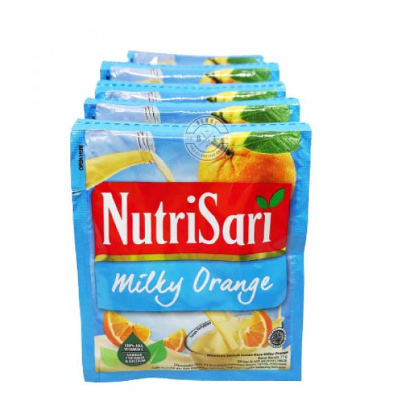 NutriSari Milky Orange Instant Drink Powder 10-ct, 110 gram (Pack of 2)