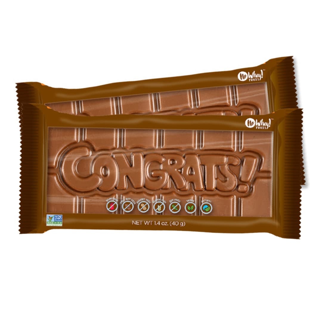 Congrats! 3D Bars, 2 PACK - Vegan, Dairy & Nut Free, Allergy Friendly