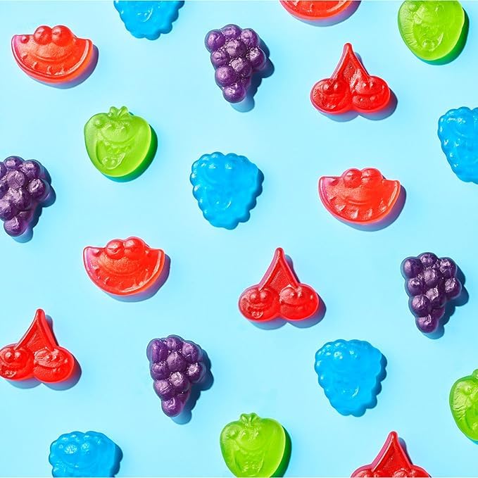 JollyRanchar Gummies Candy Original 1lb, Individually Wrapped Bulk in Sealed Bags, Green Apple, Blue Raspberry, Cherry, Grape and Watermelon Flavors