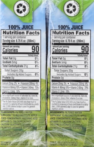Apple & Eve 100% Juice, Apple, 6.75 Fl Oz (Pack of 40)