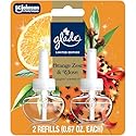 Glade PlugIns Refills Air Freshener, Orange Zest & Clove, Scented and Essential Oils for Home and Bathroom, 0.67 Fl Oz, 2 Count