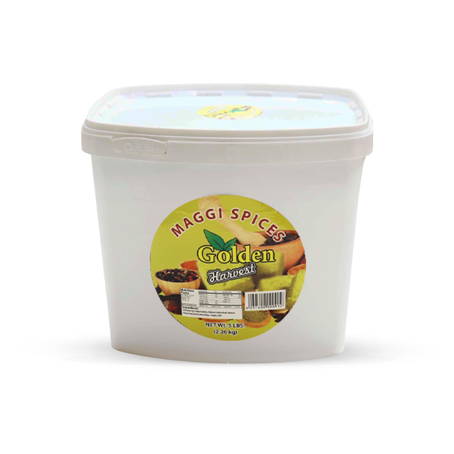 Golden Harvest Maggi Spices 5 lbs (2.26kg) | Authentic All-Purpose Seasoning Blend for Cooking, Soups, Stews & Marinades | Bulk Resealable Container