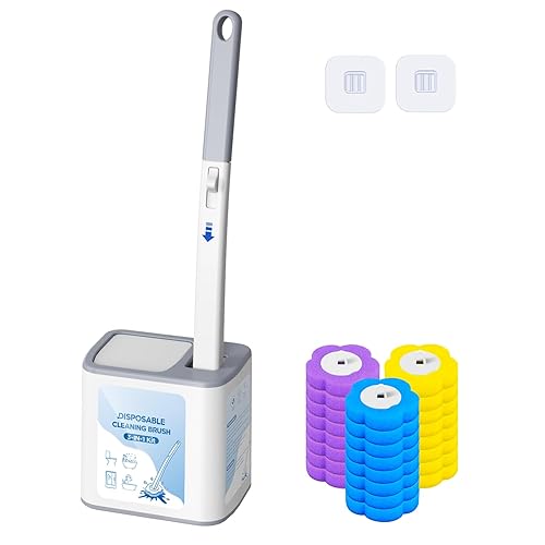 2026 Disposable Toilet Brush Cleaning System with Aromatherapy Refills (Ocean, Lemon, Lavender) - Includes Cleaning Stick, Storage Box, and Scented
